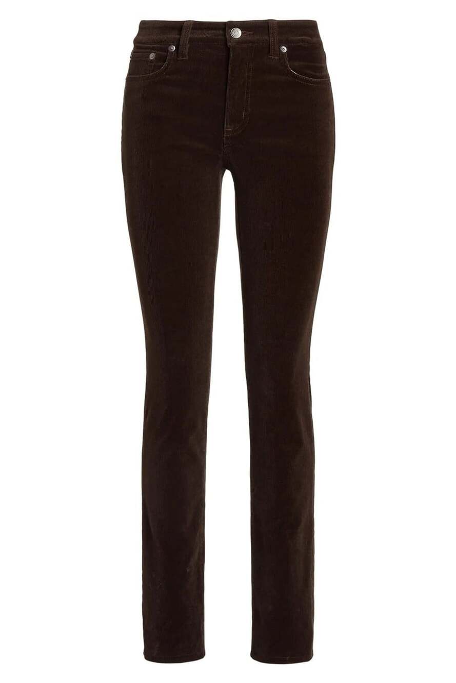 Lauren Ralph Lauren Brown Corduroy Classic Straight Slimming Fit Pants NWT